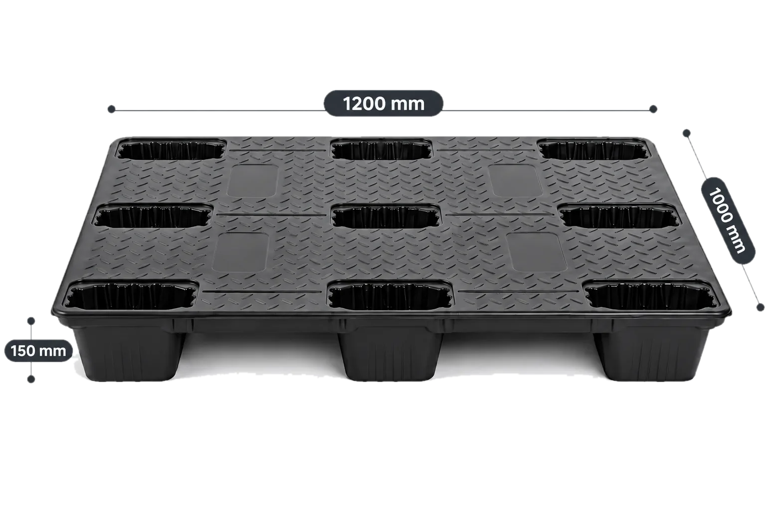 Stackable pallet 1200×1000×150 mm